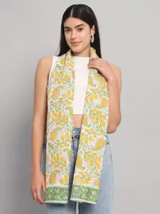 HANDICRAFT PALACE Floral Printed Cotton Scarf