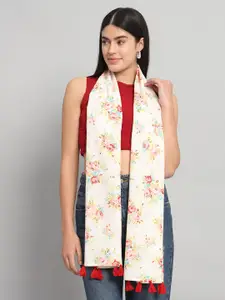 HANDICRAFT PALACE Floral Printed Cotton Scarf