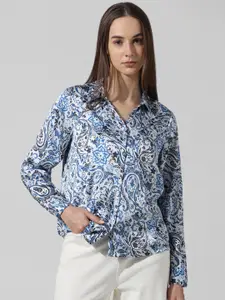 ONLY Floral Printed Spread Collar Casual Shirt