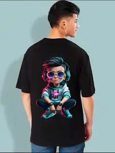 Elibolz Graphic Printed Cotton Oversized T-shirt