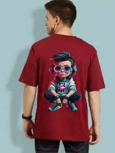 Elibolz Graphic Printed Cotton Oversized T-shirt