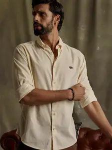 Andamen Premium Slim Fit Button-Down Collar Cotton Casual Shirt