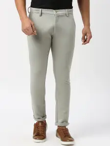 Berkshire Men Smart Slim Fit Mid-Rise Polka Dots Printed Easy Wash Trousers