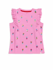 H By Hamleys Girls Sequined Embellished Pure Cotton Top