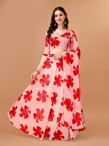 PMD Fashion Printed Semi-Stitched Lehenga & Unstitched Blouse With Dupatta