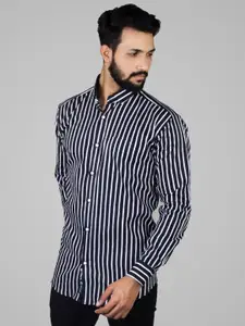 INDIAN THREADS Men Comfort Opaque Striped Formal Shirt