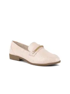 London Rag Women Textured Horsebit Loafers