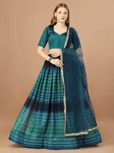 KALINI Semi-Stitched Lehenga & Unstitched Blouse With Dupatta