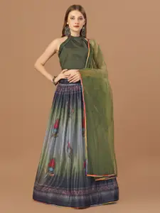 KALINI Semi-Stitched Lehenga & Unstitched Blouse With Dupatta
