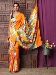 Unnati Silks Floral Pure Silk Handloom Murshidabad silk Saree
