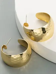ISHKAARA Gold Plated Half Hoop Earrings