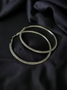 ISHKAARA Silver Plated Hoop Earrings