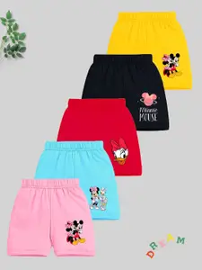 KUCHIPOO Girls Printed Minnie & Daisy Shorts