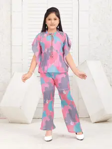 BAESD Girls Printed Top With Trousers
