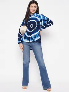 Ruhaans Classic Tie & Dye Dyed Oversized High-Low Casual Shirt