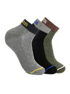 ADIDAS Men  Pack Of 3 Flat Knit Ankle Socks