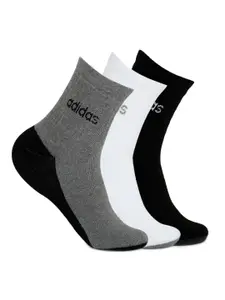 ADIDAS Men Pack of 3 Colourblocked Ankle-Length Socks