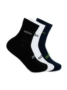 ADIDAS Men Pack of 3 Patterned Ankle-Length Socks