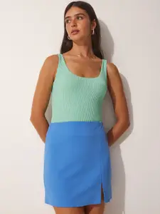 Happiness istanbul Solid Straight Mini Skirt