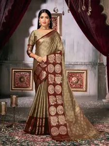 Areca Designer Ethnic Motifs Woven Design Zari Banarasi Saree