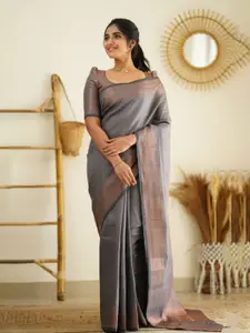 Areca Designer Woven Design Zari Silk Blend Banarasi Saree