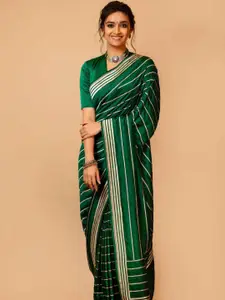Areca Designer Striped Zari Banarasi Saree