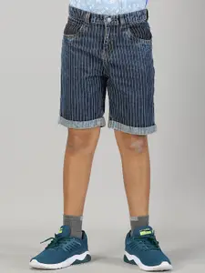 KiddoPanti Boys Striped Denim Shorts