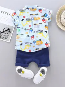 StyleCast Boys Printed Shirt with Shorts