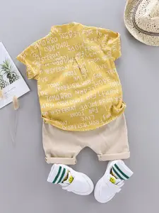 StyleCast Infant Boys Printed Shirt with Shorts
