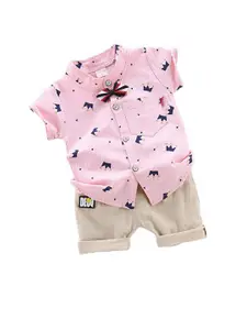 StyleCast Infant Boys Printed Shirt with Shorts