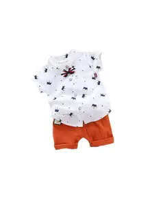 StyleCast Infant Boys Printed Shirt with Shorts