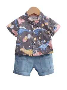 StyleCast Boys Printed Shirt with Shorts