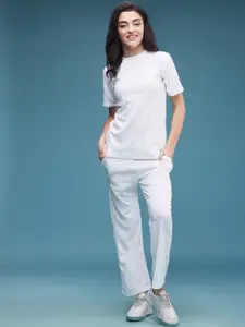 DressBerry Self Design Round Neck Top & Trousers
