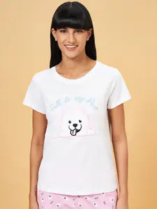 Dreamz by Pantaloons Printed Pure Cotton Lounge T-Shirt