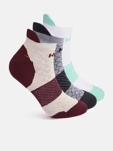 HRX by Hrithik Roshan Men Pack of 3 Geometric Self-Design Ankle Length Socks
