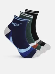 HRX by Hrithik Roshan Men Pack of 3 Brand Logo Detail Ankle Length Socks