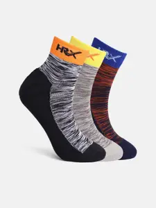 HRX by Hrithik Roshan Men Pack of 3 Self-Design Above Ankle Length Socks