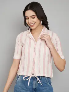 Fab Star Striped Cotton Shirt Style Top
