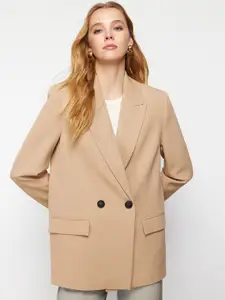 Trendyol Notched Lapel Double-Breasted Blazer