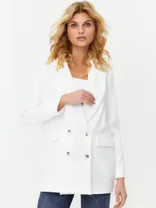 Trendyol Notched Lapel Double-breasted Casual Blazer