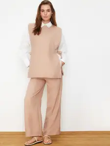 Trendyol Round-Neck Top With Trouser Co-Ords