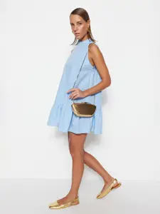Trendyol Women Mock neck sleeveless Drop- waist  Dress