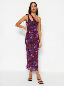 Trendyol Women One Shoulder Floral Print Maxi Dress