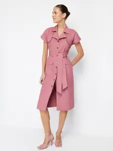 Trendyol Tie-up Shirt Dress