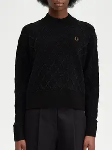 Fred Perry Self Design Round Neck Pullover Sweater