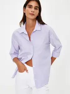 Trendyol Women Opaque Striped Casual Shirt