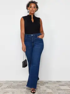 Trendyol Women Light Fade Mid-Rise Pure Cotton Jeans