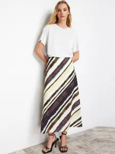 Trendyol Printed Straight Maxi Skirt