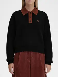 Fred Perry Woollen Shirt Style Top