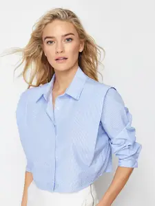 Trendyol Women Pinstripes Opaque Striped Casual Shirt